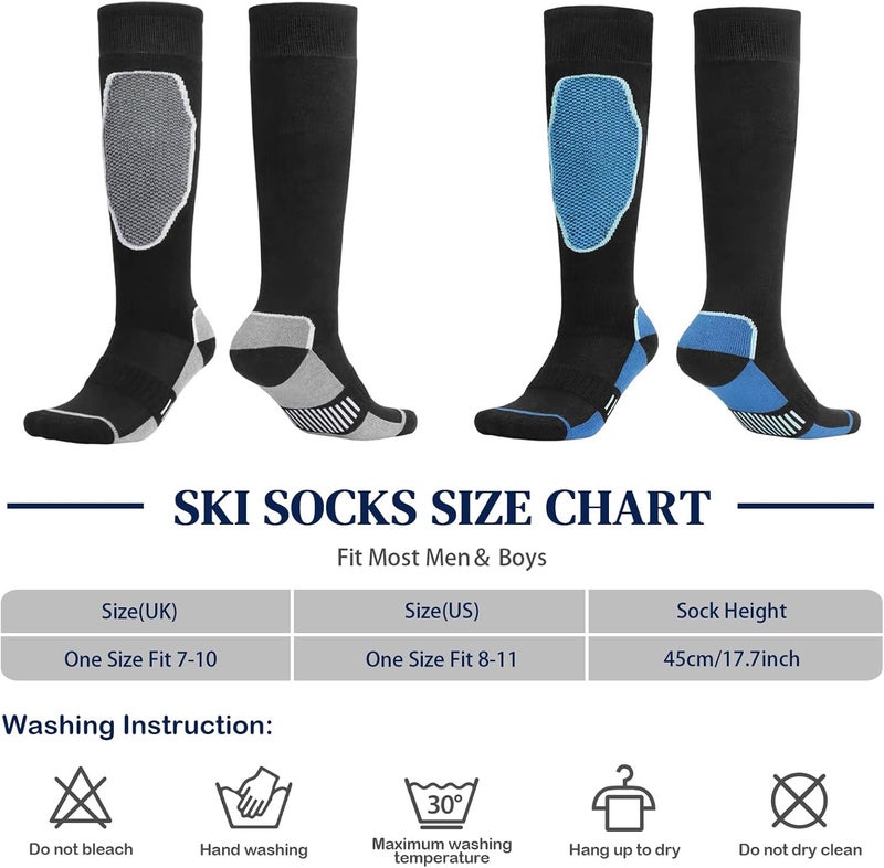 RainFlowwer Cold Weather Ski Socks for Snowboarding - Thermal Knee-high Warm for Adult and Child - Image 2